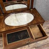 Empire period mahogany psyche dressing table, early 19th century