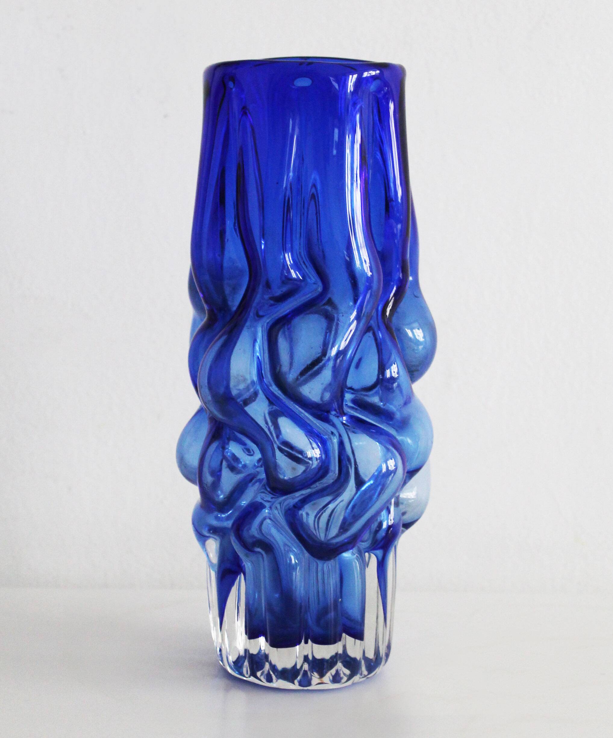 1960's Flower Vase by Pavel Hlava for Novy Bor Glasswork