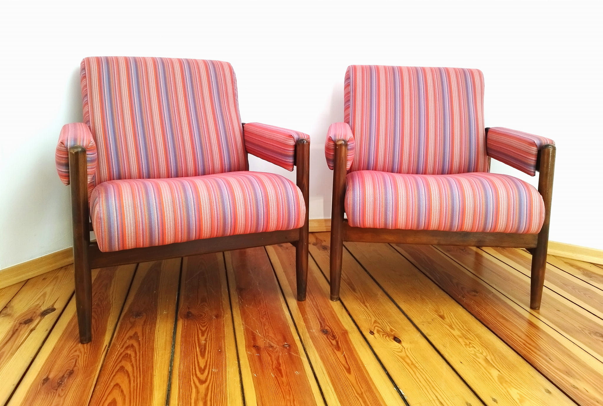 A pair of armchairs, vintage, 60s