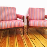 A pair of armchairs, vintage, 60s