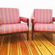 A pair of armchairs, vintage, 60s
