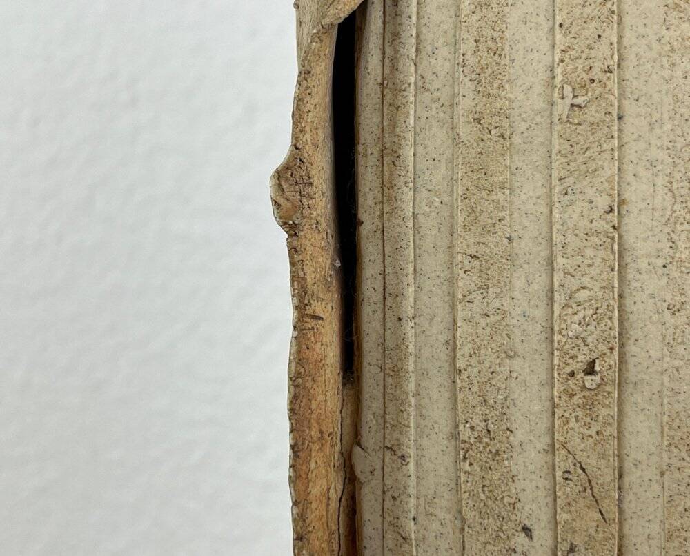 Klaus Lehmann, German postmodern brutalist sculpture of studio pottery column no. 247 78, 1978, ceramic