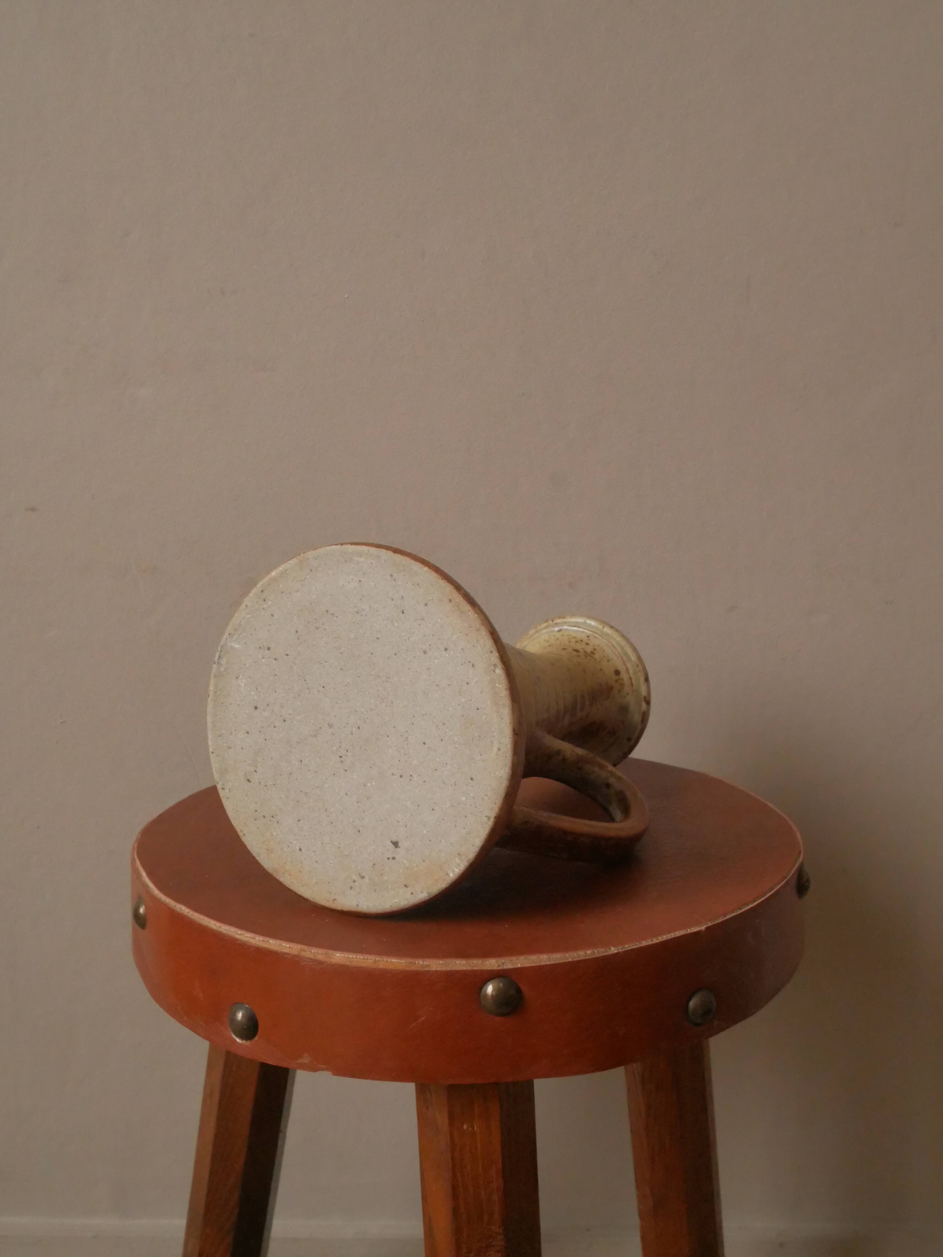 Soliflore vase in ceramic stoneware handmade vintage pottery Scandinavian country style decoration