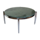 Spectacular coffee table made of marble and stainless steel