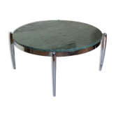 Spectacular coffee table made of marble and stainless steel