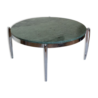 Spectacular coffee table made of marble and stainless steel