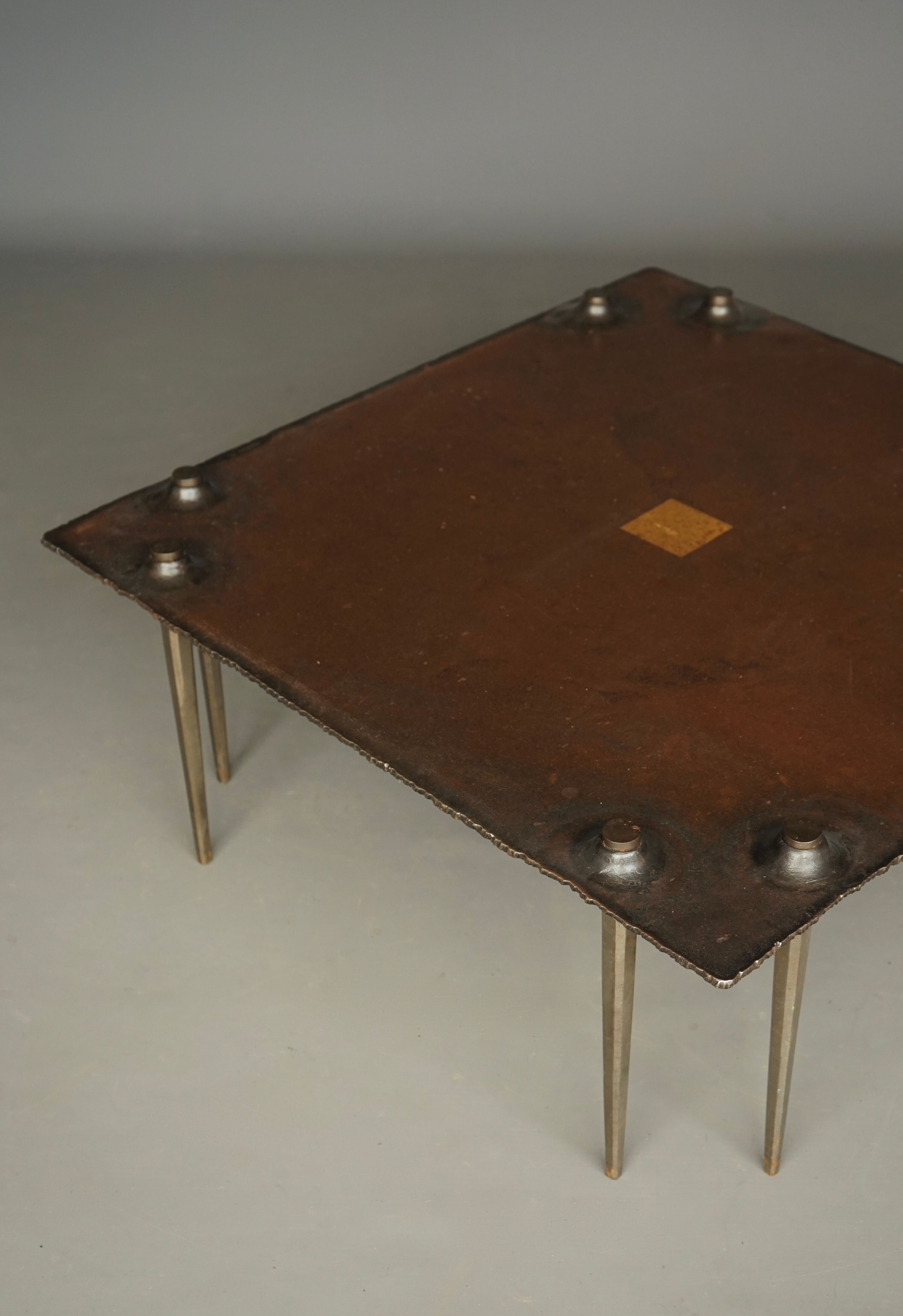 Idir Mecibah brutalist coffee table, Belgium 1997