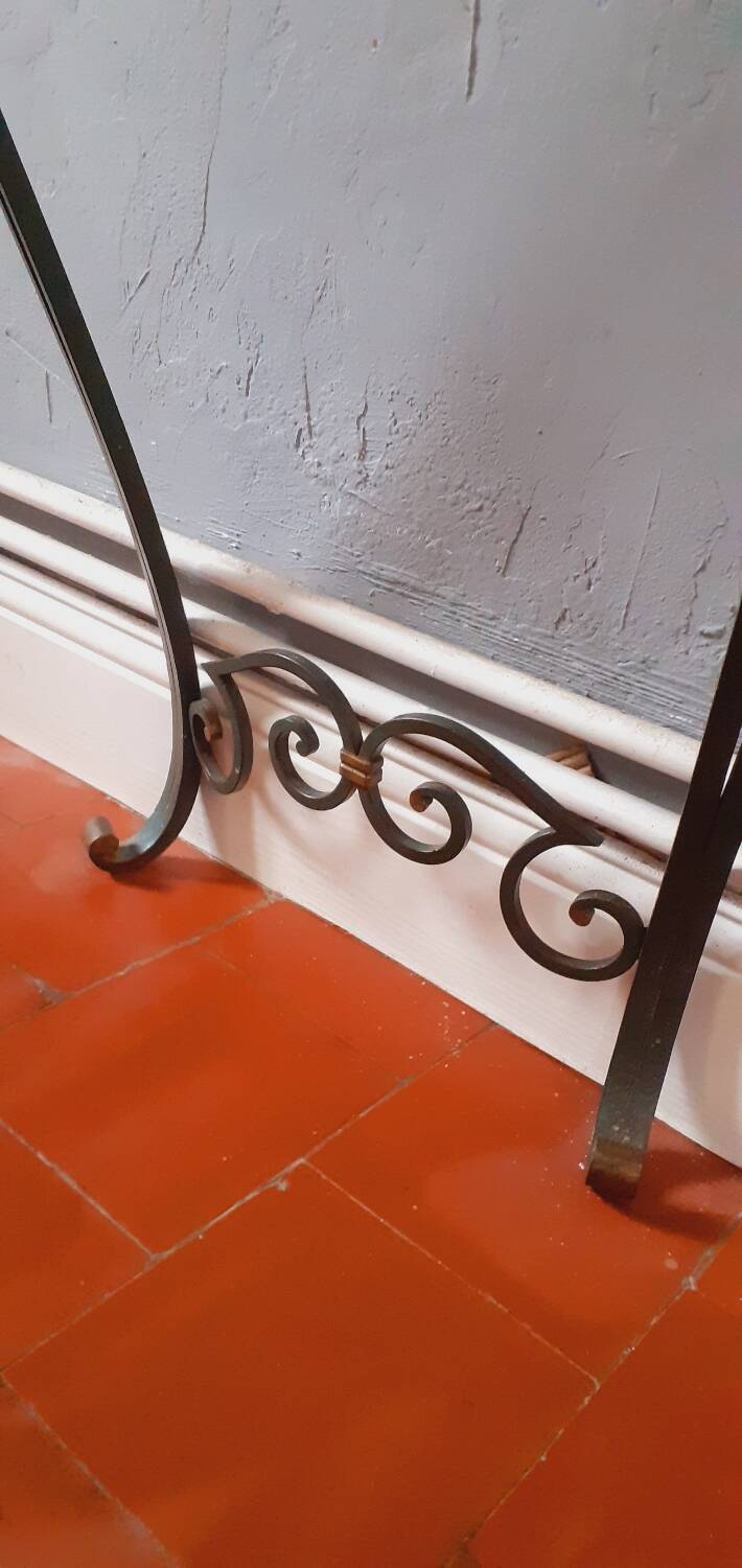Vintage wrought iron console from the 50s