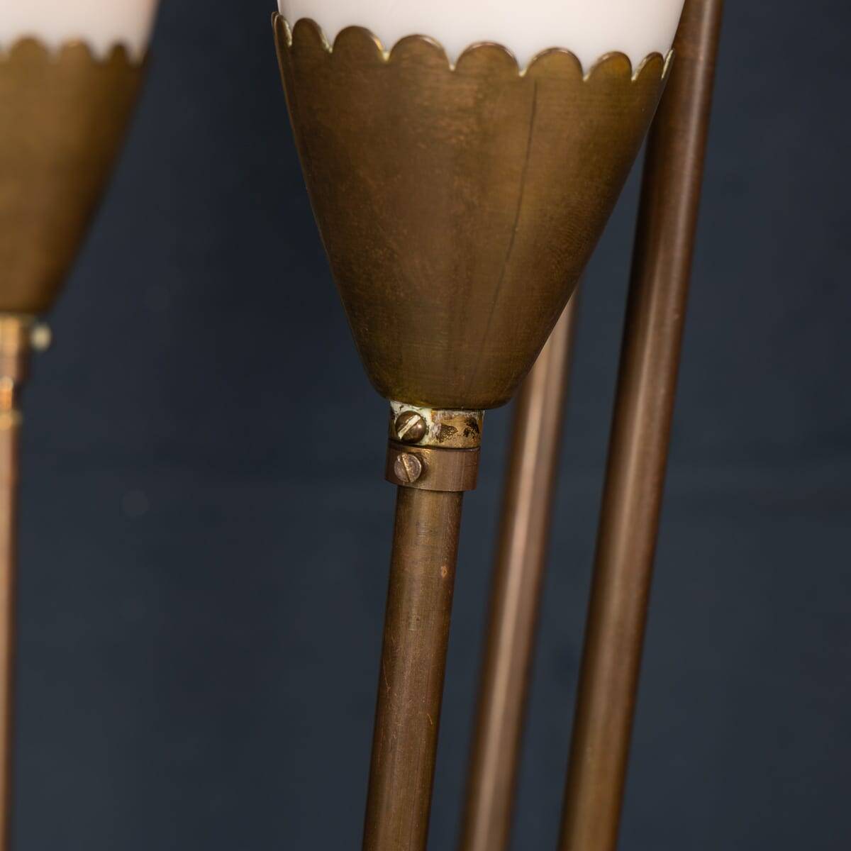 VINTAGE 20thC ITALIAN CALLA FLOOR LAMP BY ANGELO LELLI FOR ARREDOLUCE c1960