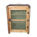Small pantry cabinet in vintage wood mesh