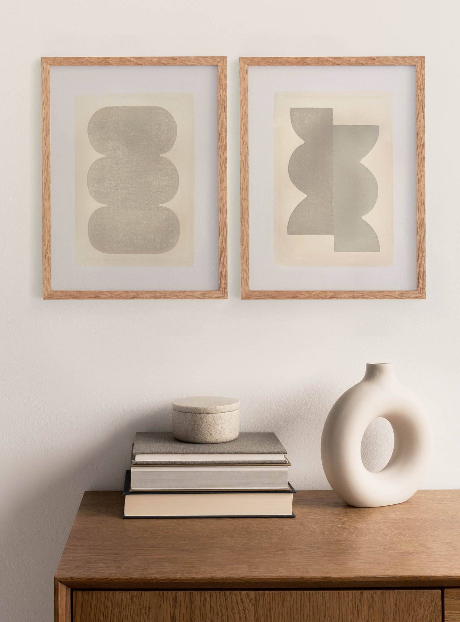 Duo of 30x40cm Wax and Twist paintings by Eawy