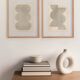 Duo of 30x40cm Wax and Twist paintings by Eawy