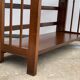 Pair of folding wooden bookcases, 4 shelves, 1950