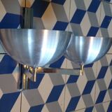 Space age wall light with 2 domes