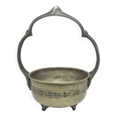 Sugar bowl, Eclecticism, silver-plated brass, tin, Poland, 1930s