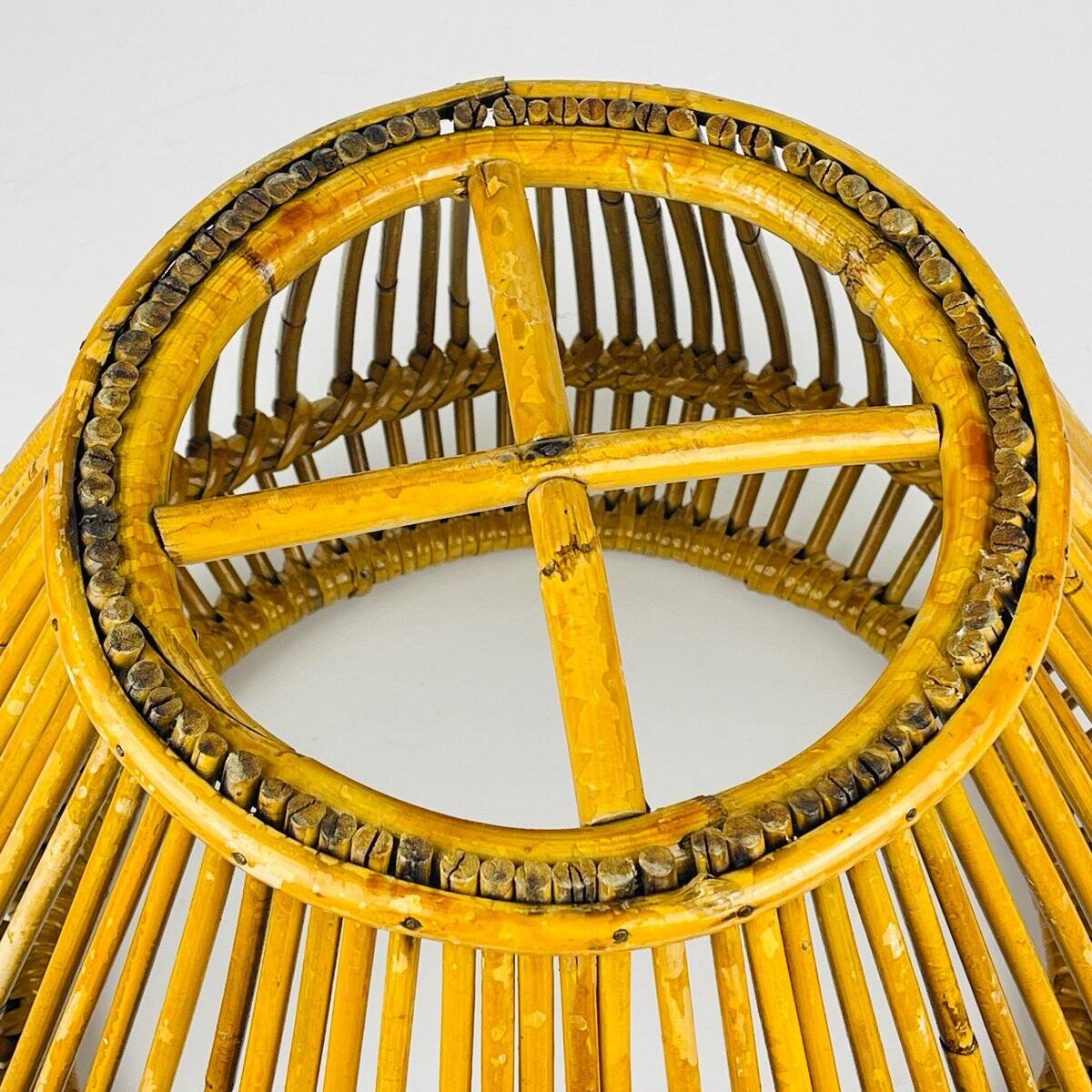 Vintage rattan basket, Italy, 1960s