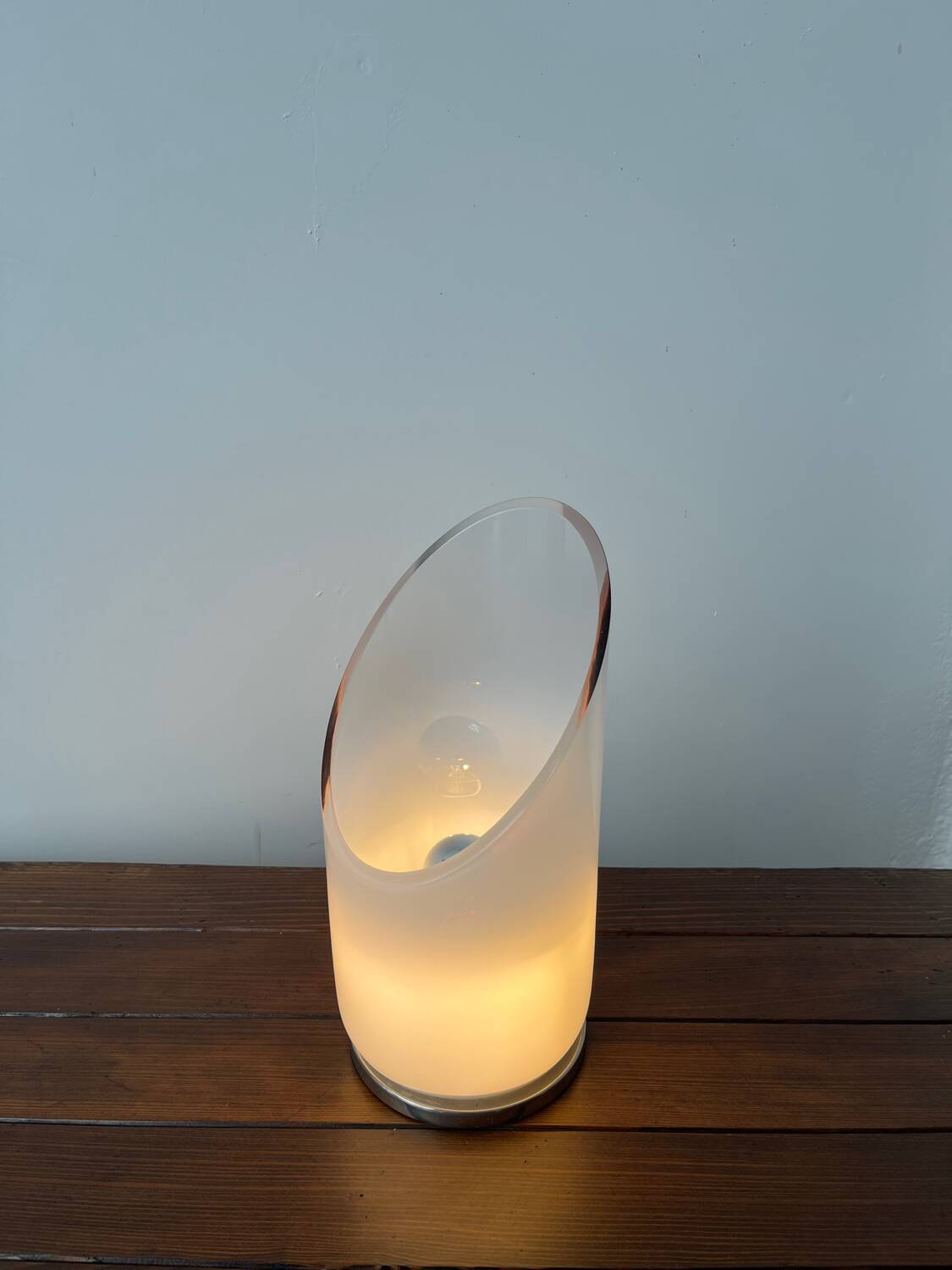 Leucos desk lamp in Murano glass, Italy, 1970.