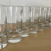 Set of 8 vintage glasses with bubble base