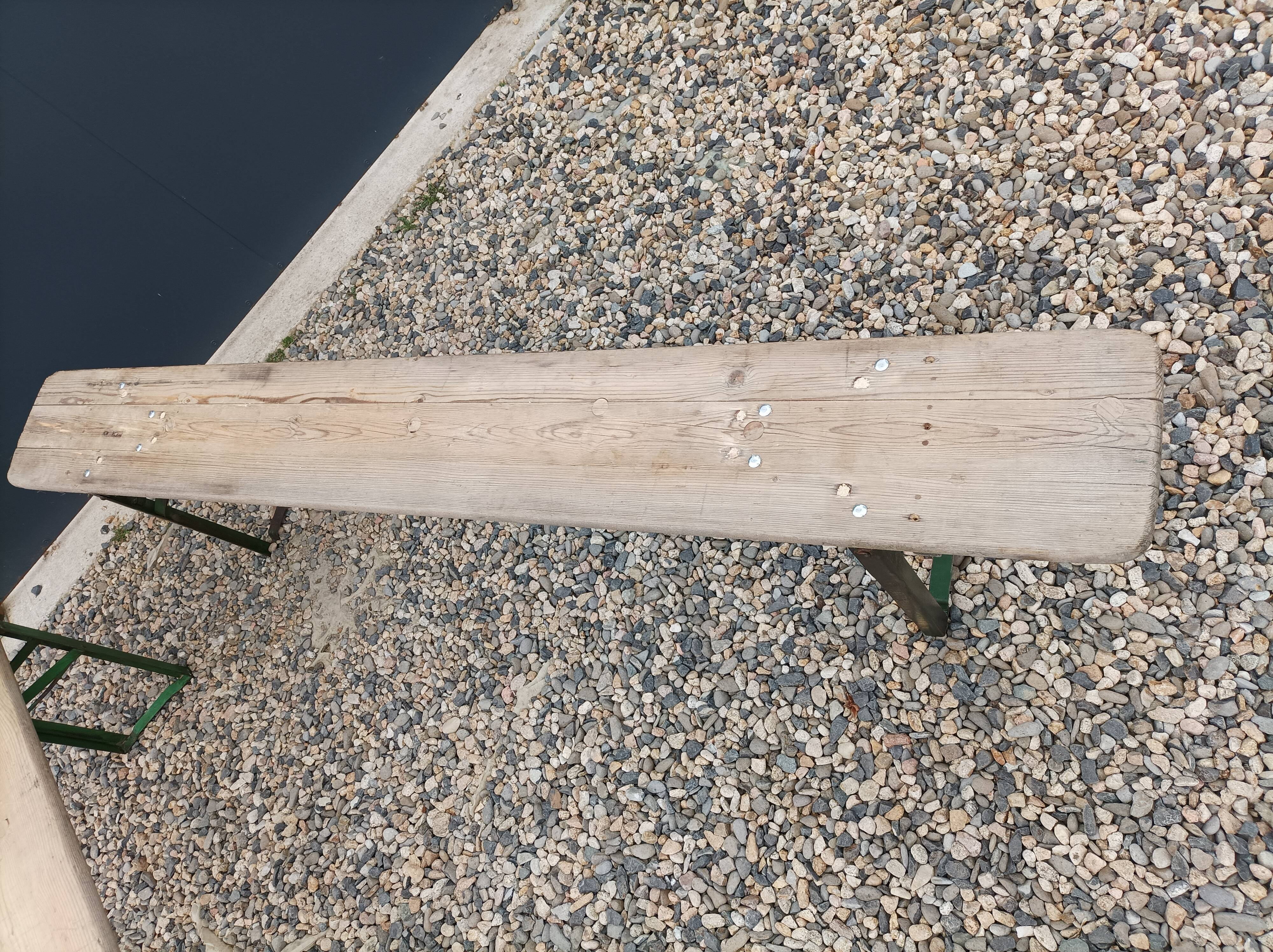 Old foldable bench of fair