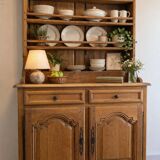 Buffet two bodies Old Furniture in solid oak, Italian rustic style