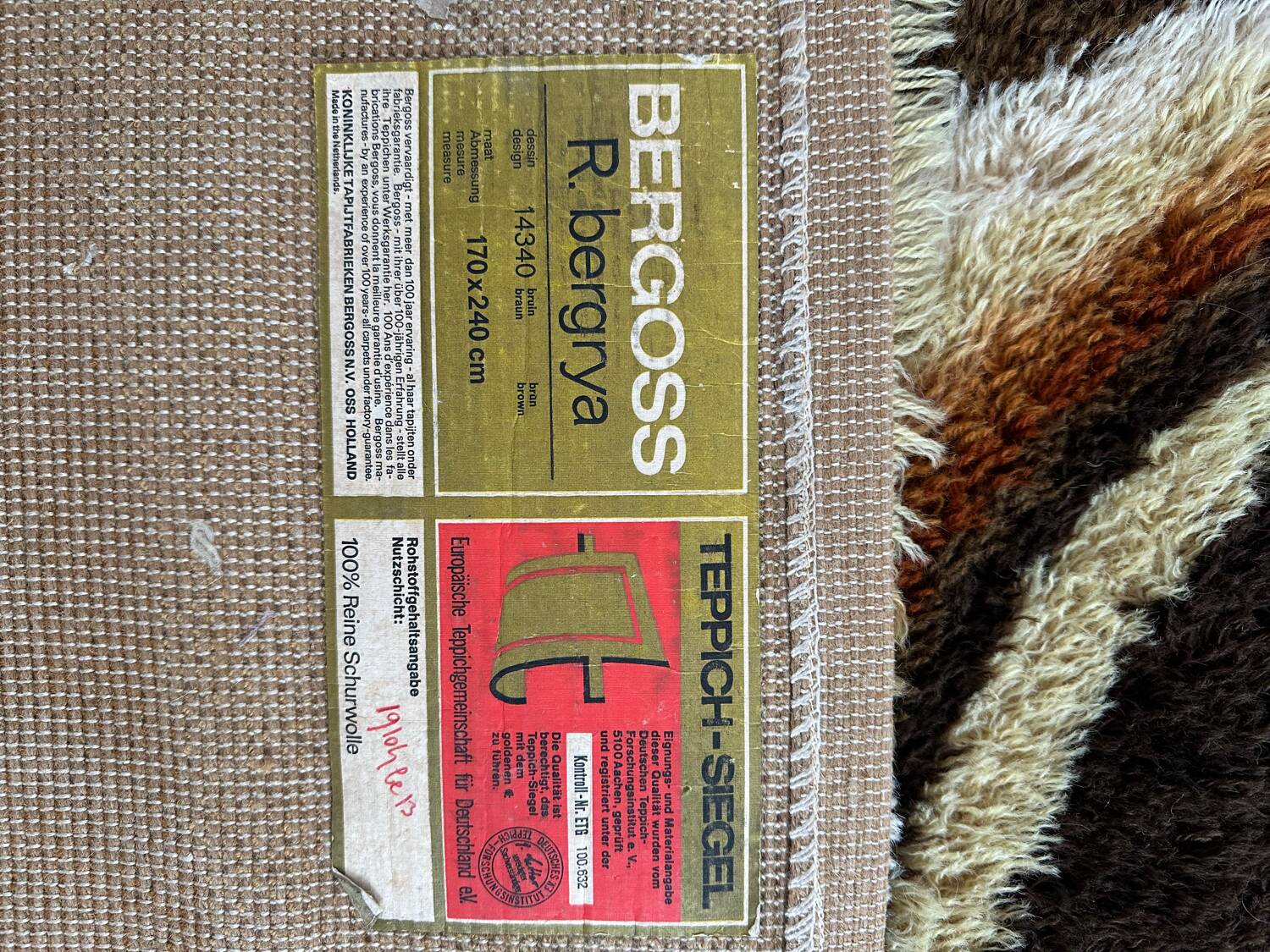 Tapis bergoss - Vintage - Scandinave