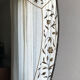 Venetian-style mirror decorated with flowers - 1950s 49x66cm