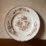 Plat rond terre de fer Minton par Sarreguemines
