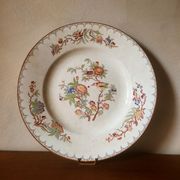 Plat rond terre de fer Minton par Sarreguemines