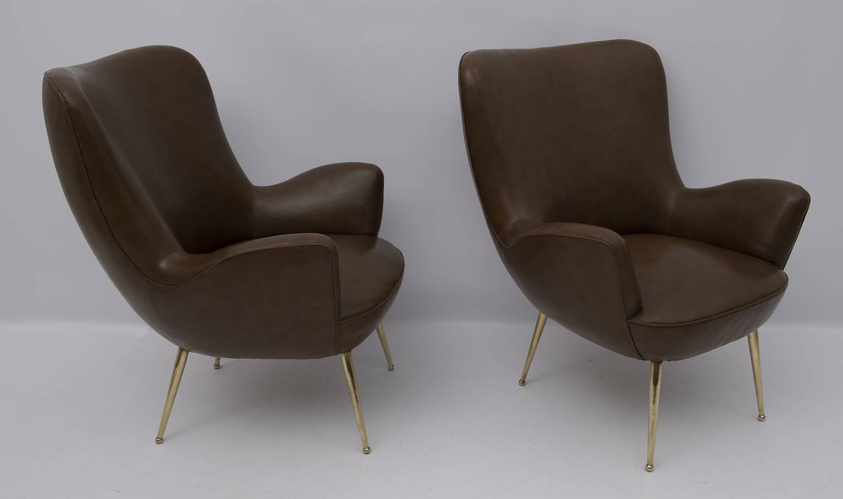 Pair of Mid-century Modern Italian Design Armchairs, 1950s