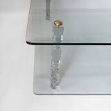 Table basse en lucite et verre, style moderniste, années 1970
