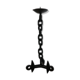 Brutalist style mid-century chain candlestick