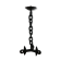Brutalist style mid-century chain candlestick
