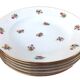 6 antique porcelain soup plates P.N France