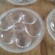 6 Glass oyster plates
