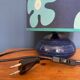 Vintage blue table lamp