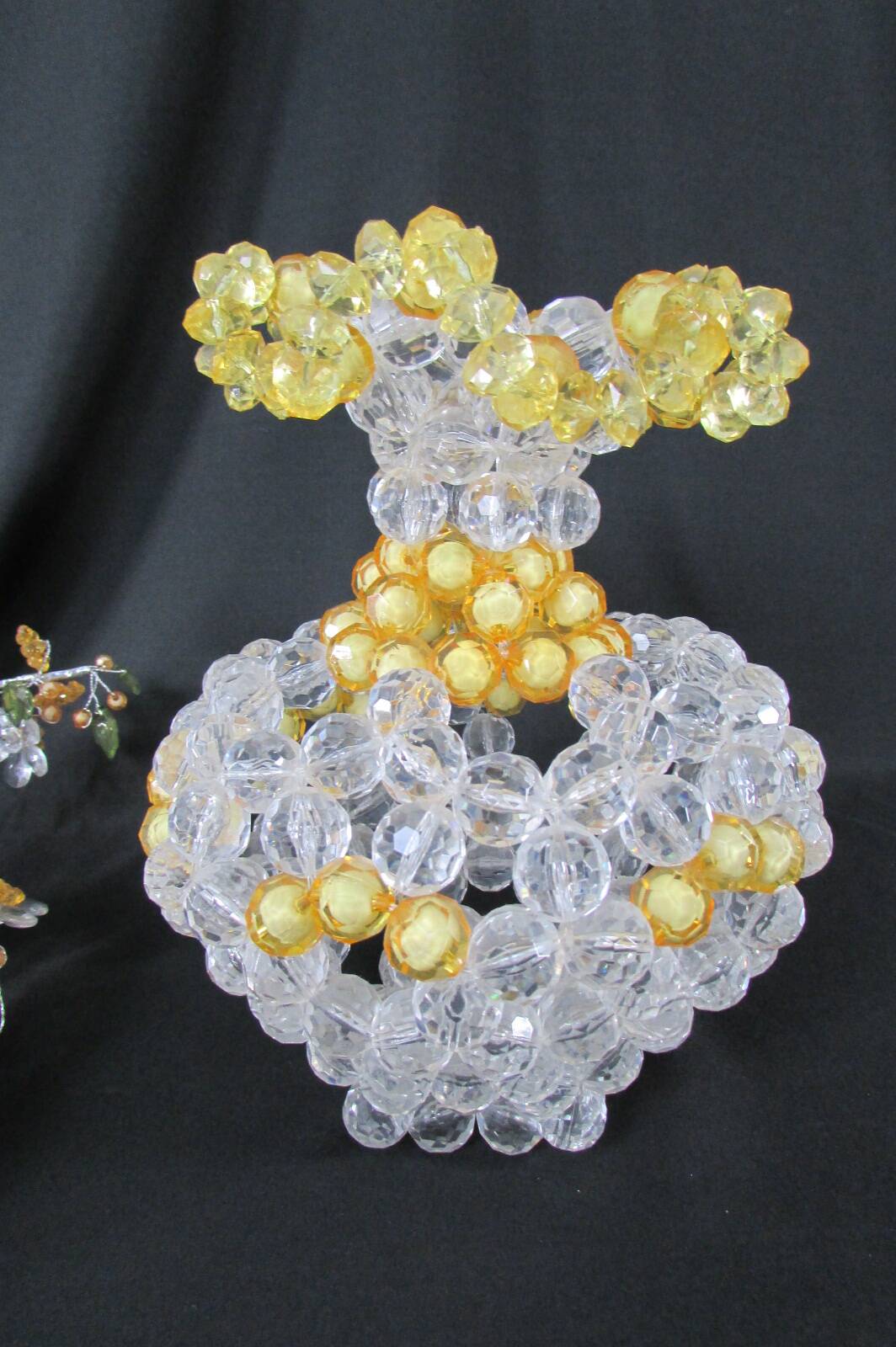 Pearl vase and bouquet, unique piece