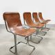 Vintage leather Calla Arflex dining chair Ari Colombo