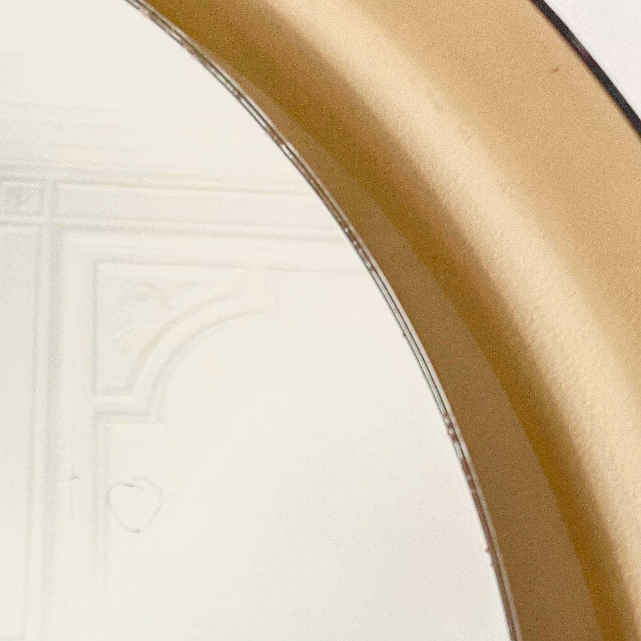 Mid-century round wall mirror in smoked acrylic glass by guzzini, italy, 1970