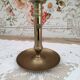 Pusher candle holder on solid brass frame