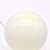 Pair of lamps with wooden base and glass globe, 1970s