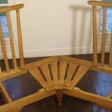 Fan bench by Guillerme and Chambron reupholstered