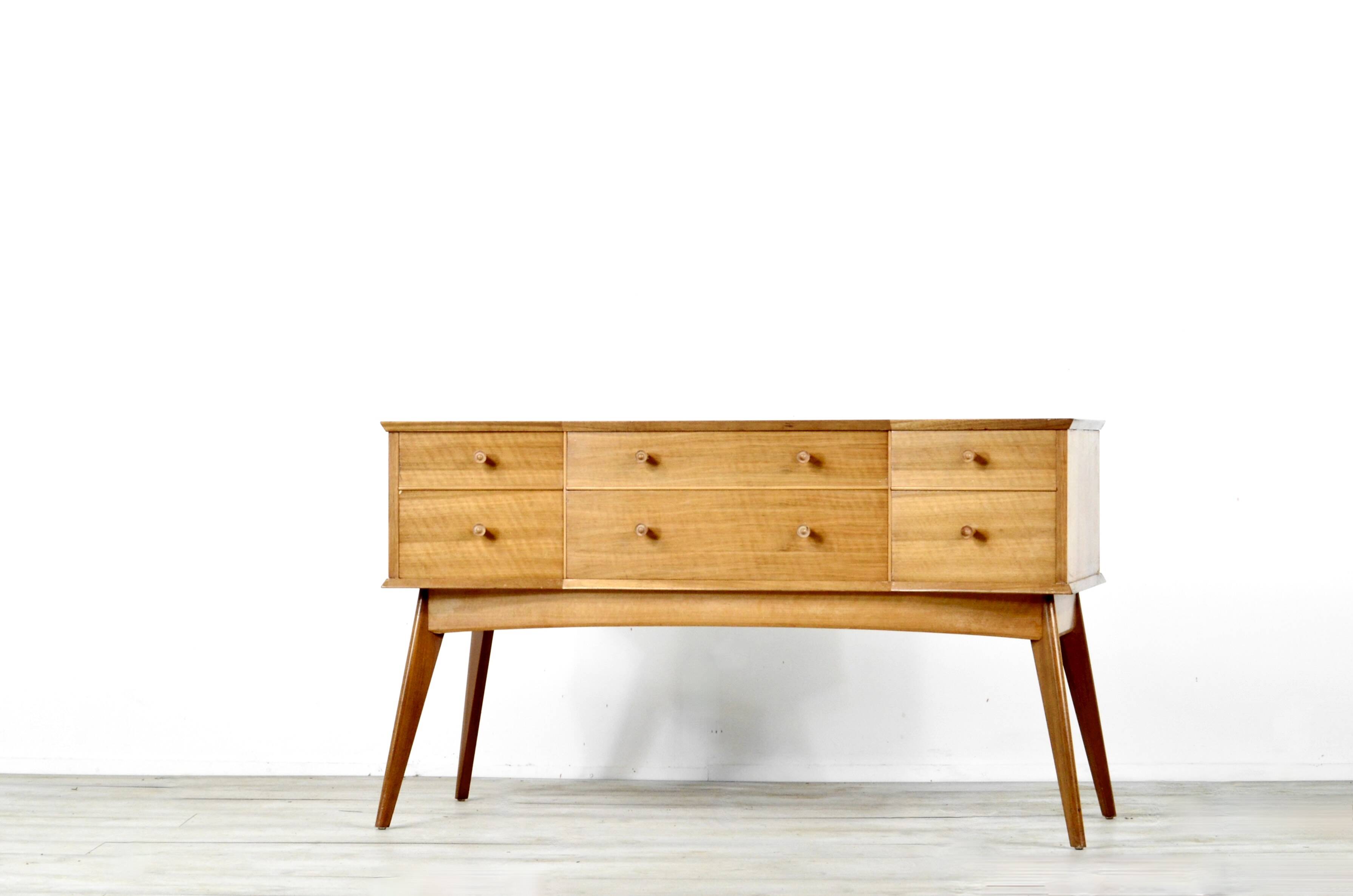 Walnut sideboard by alfred cox of great britain
