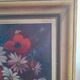Tableau bouquet de coquelicots bleuets et marguerites