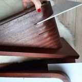 Paire de lampes scandinave bois et plexiglas