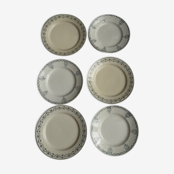 set of 6 dismatched plates