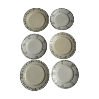 Lot de 6 assiettes dépareillées