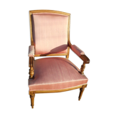 Blond walnut armchair of the nineteenth century