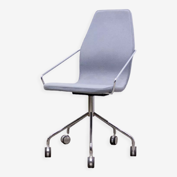 Skandiform aeon roller chair in grey fabric