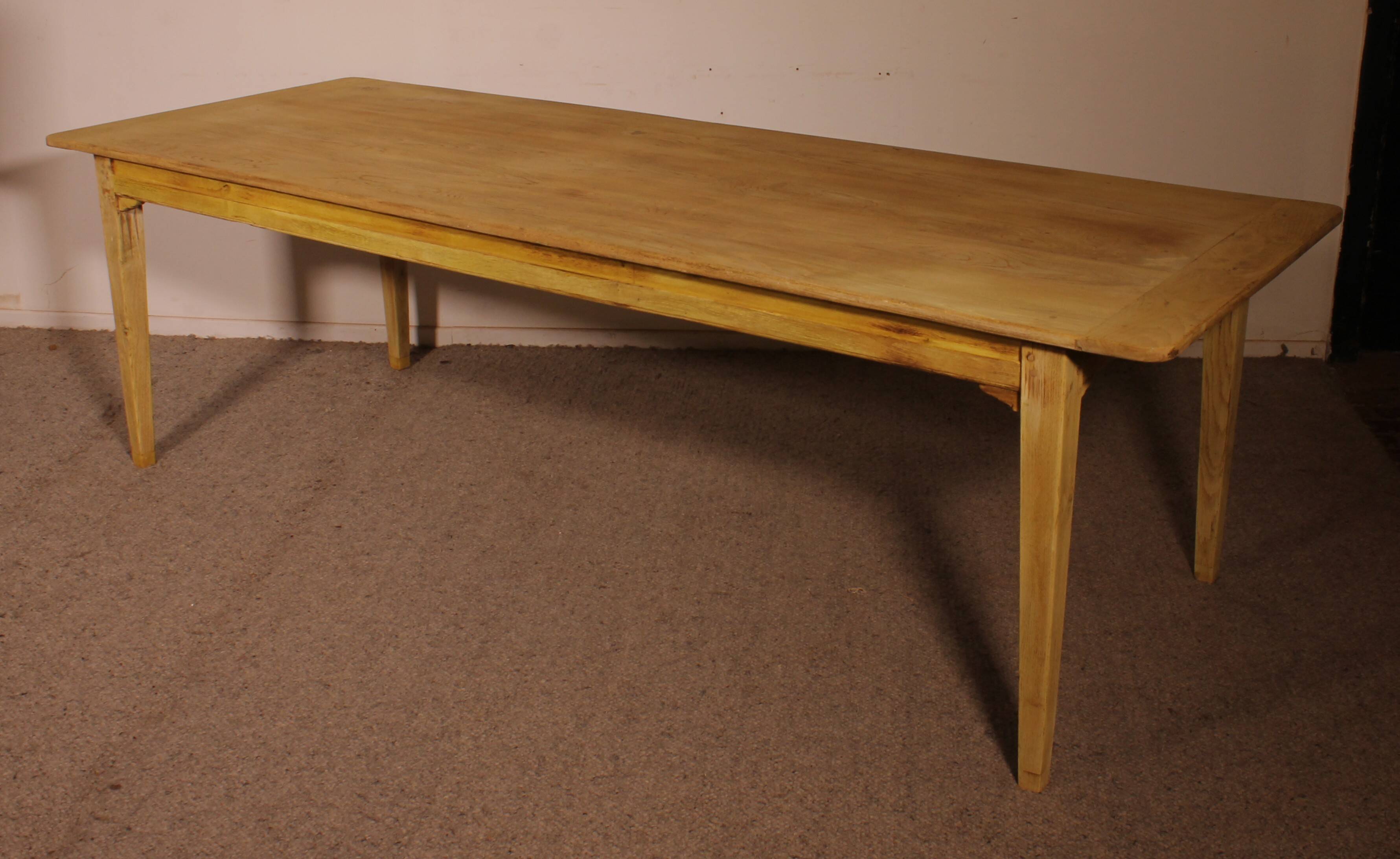 19th Century Oak Farm Table, 2.60m Long X 93cm Wide
