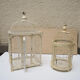 Painted wooden bird cage